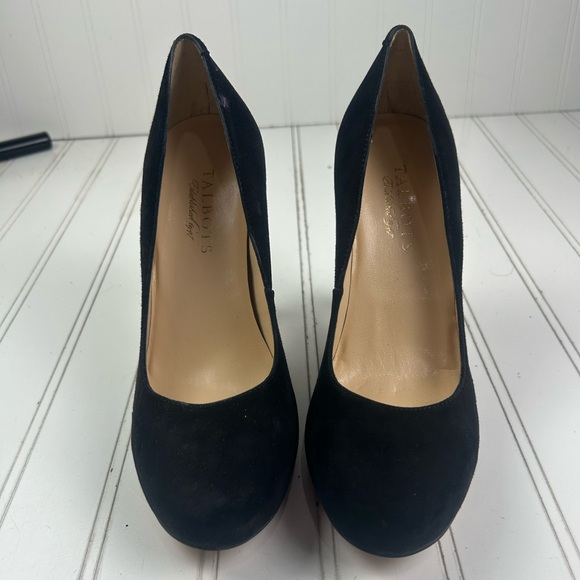 Talbots Black Suede Platform Stiletto Heel Pumps Womenโs Size 7B - Picture 2 of 9